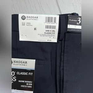 Haggar Dress Pants 34x29 Navy
